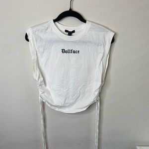 Forever 21 white “doll face” shirt